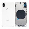 iPhone XS Housing with Back Glass,Charging Port and Power Volume Flex Cable [White][High Quality]